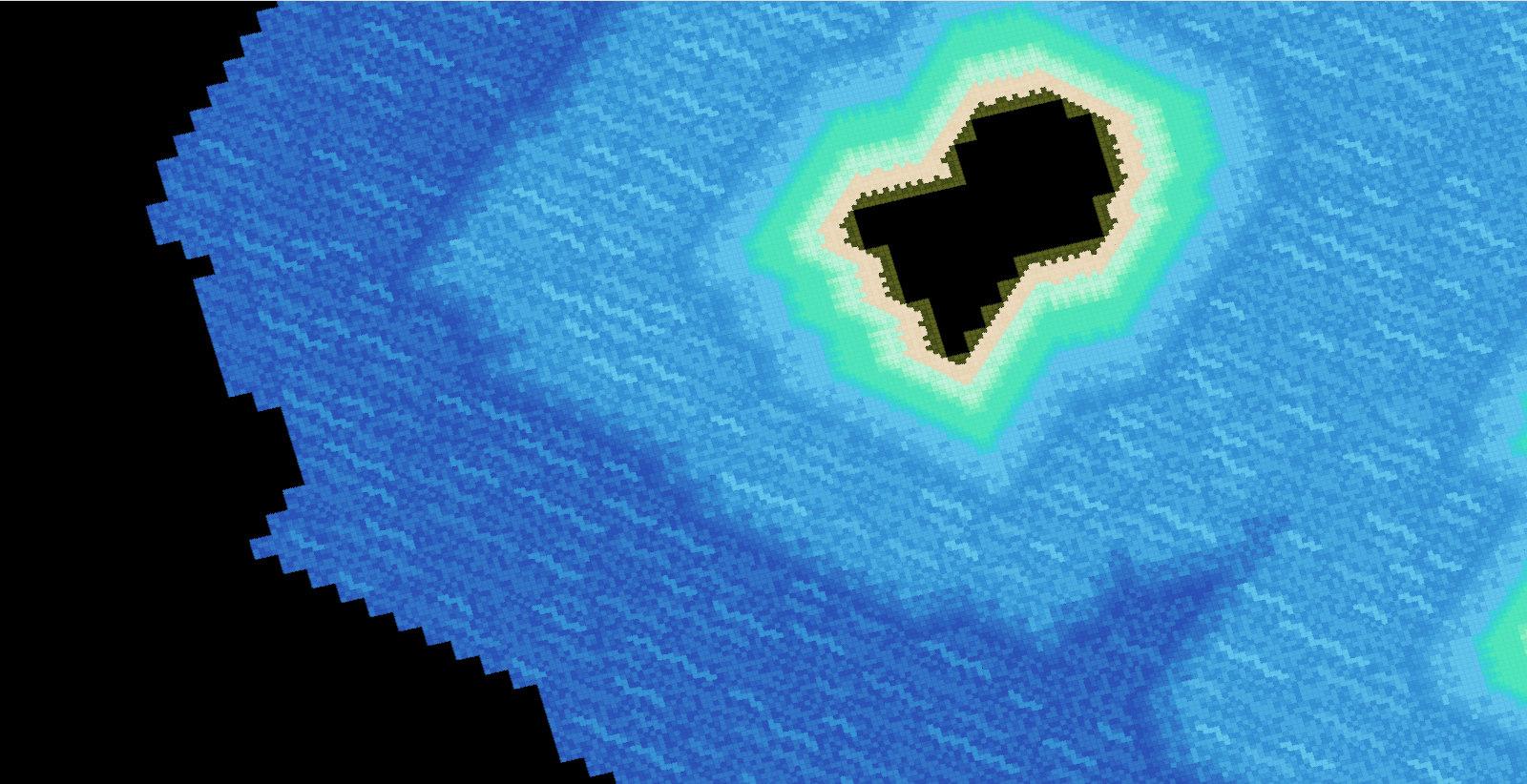 After deep sea-waves expanded over to the border map.