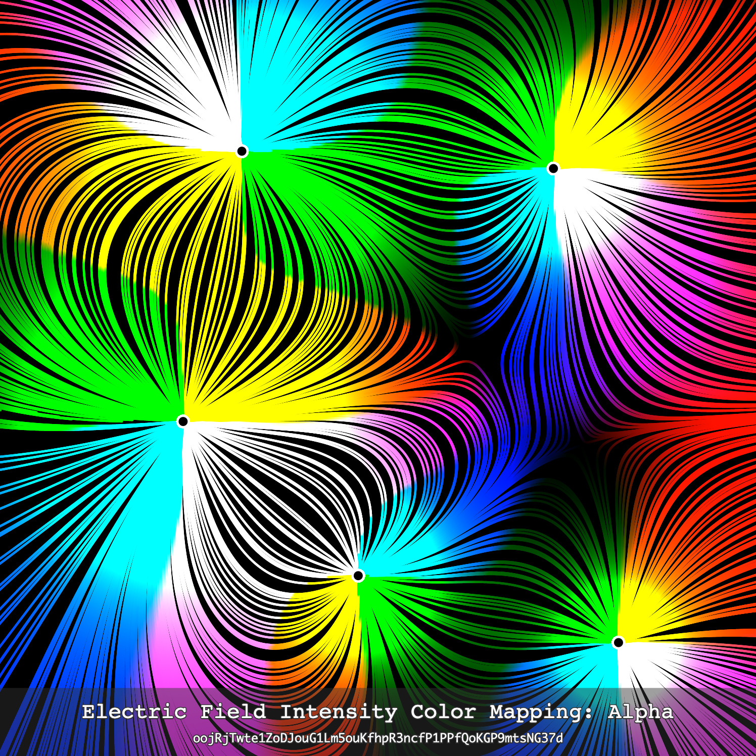 Annotated Electric Field intensity color mapping