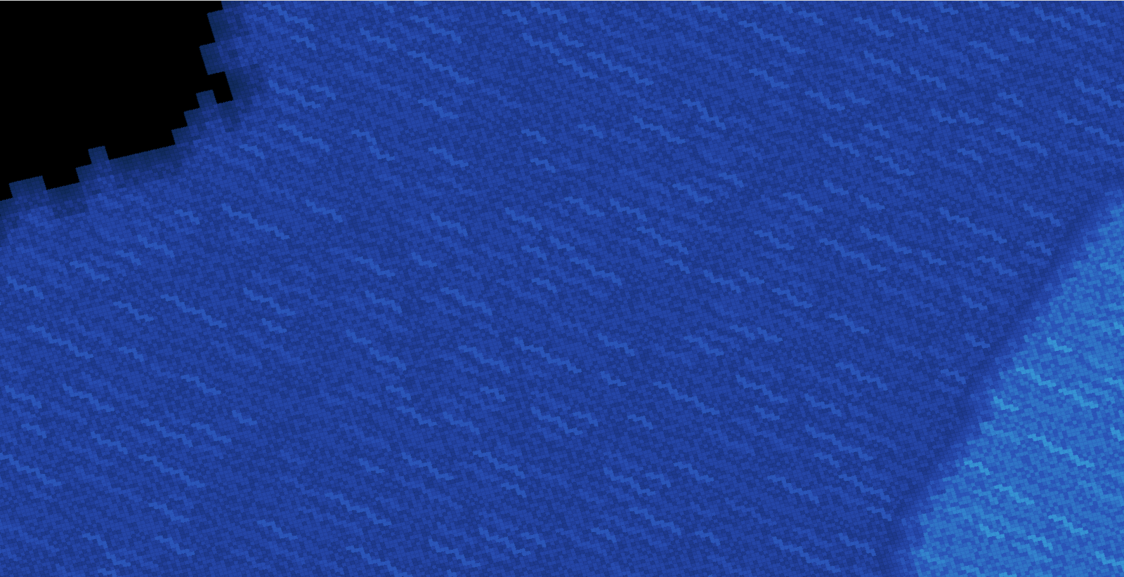 Deep ocean transition layer in deep-blue.