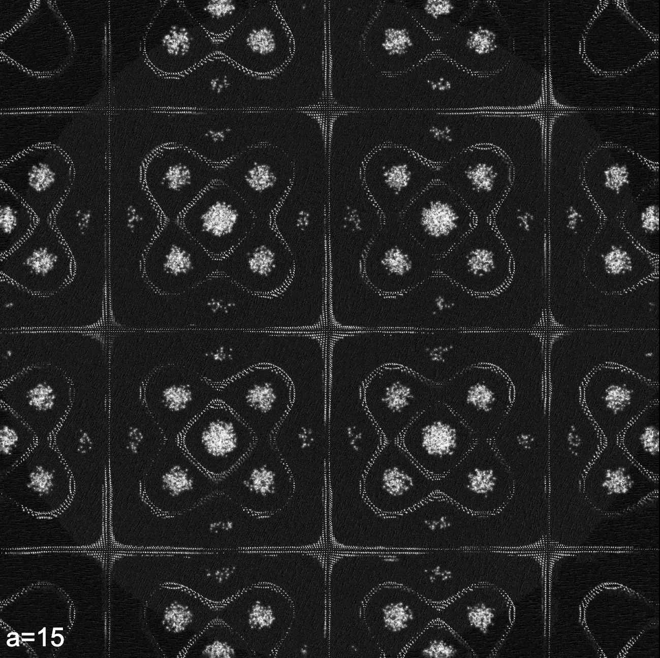 Shader output at a=15