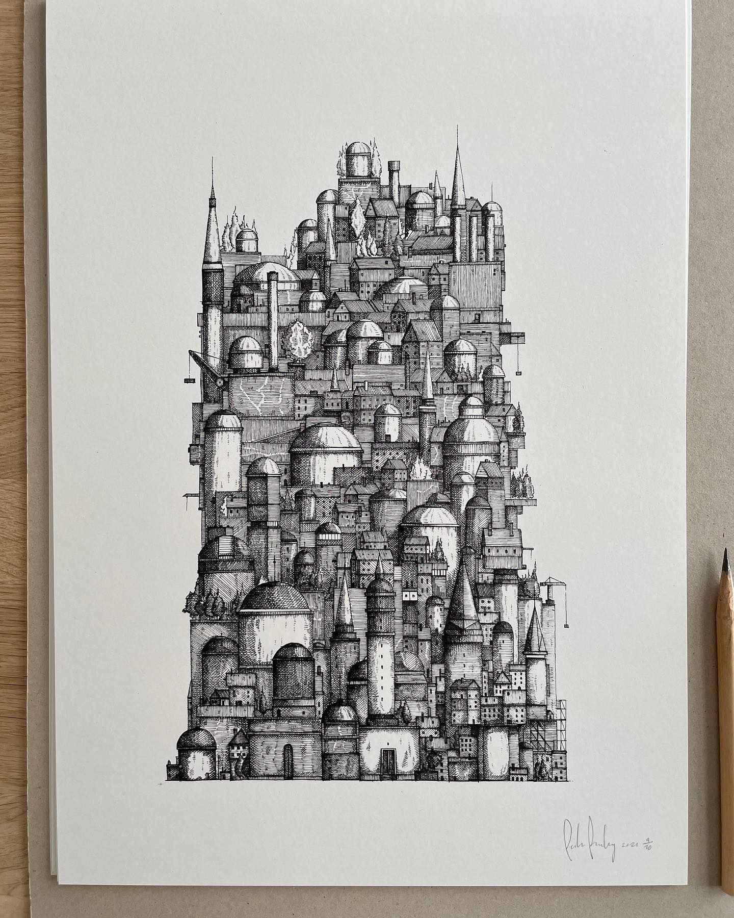 City drawing by lax_raven