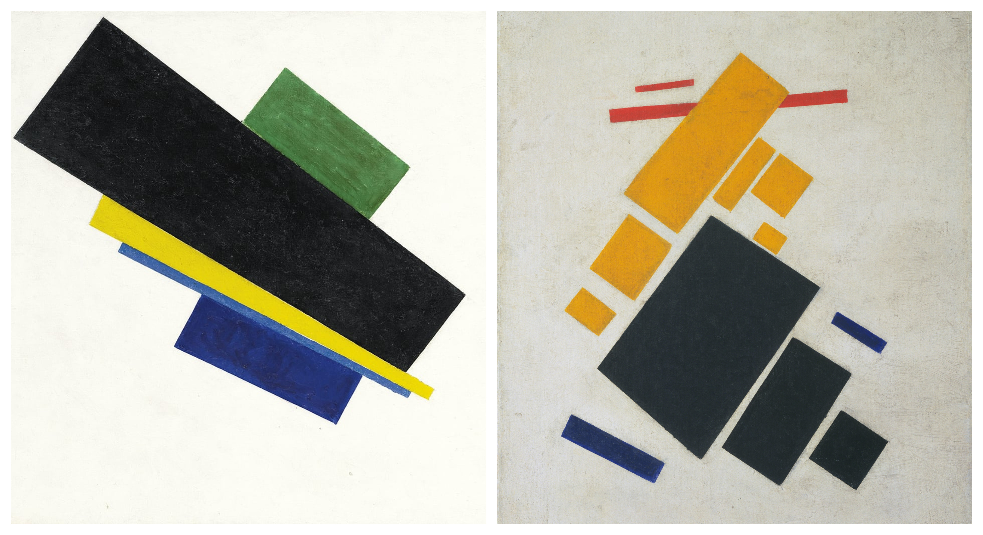 Suprematism, 18. Bau, 1915  & Airplane Flying 1915