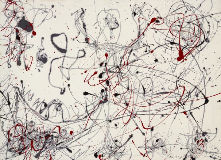 Jackson Pollock — “Number 4 (Gray and Red)” (1948), Weisman Art Museum