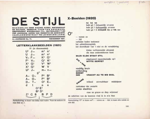 De Stijl 4th No 11 Dec 1921 