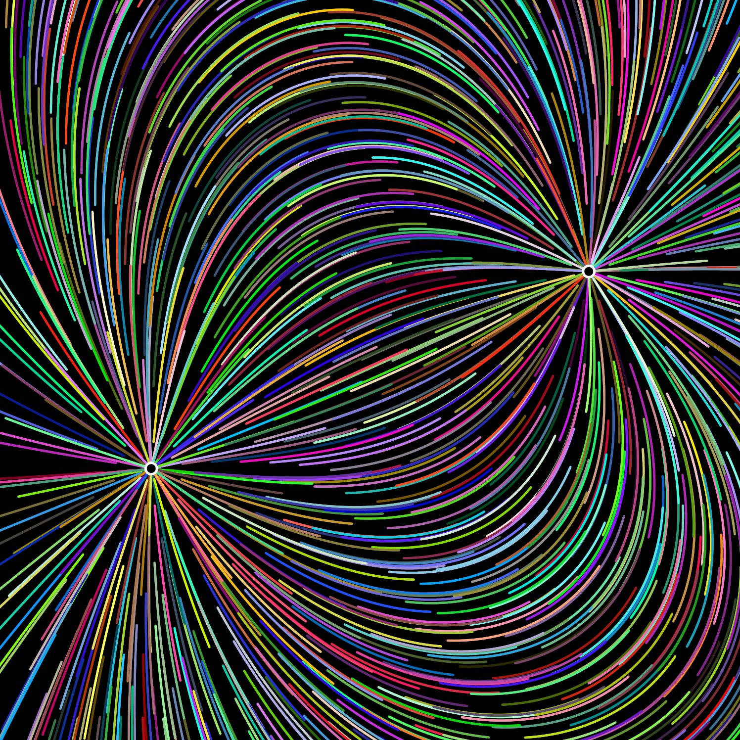 Bonus multicolor mapping of Electric Field lines