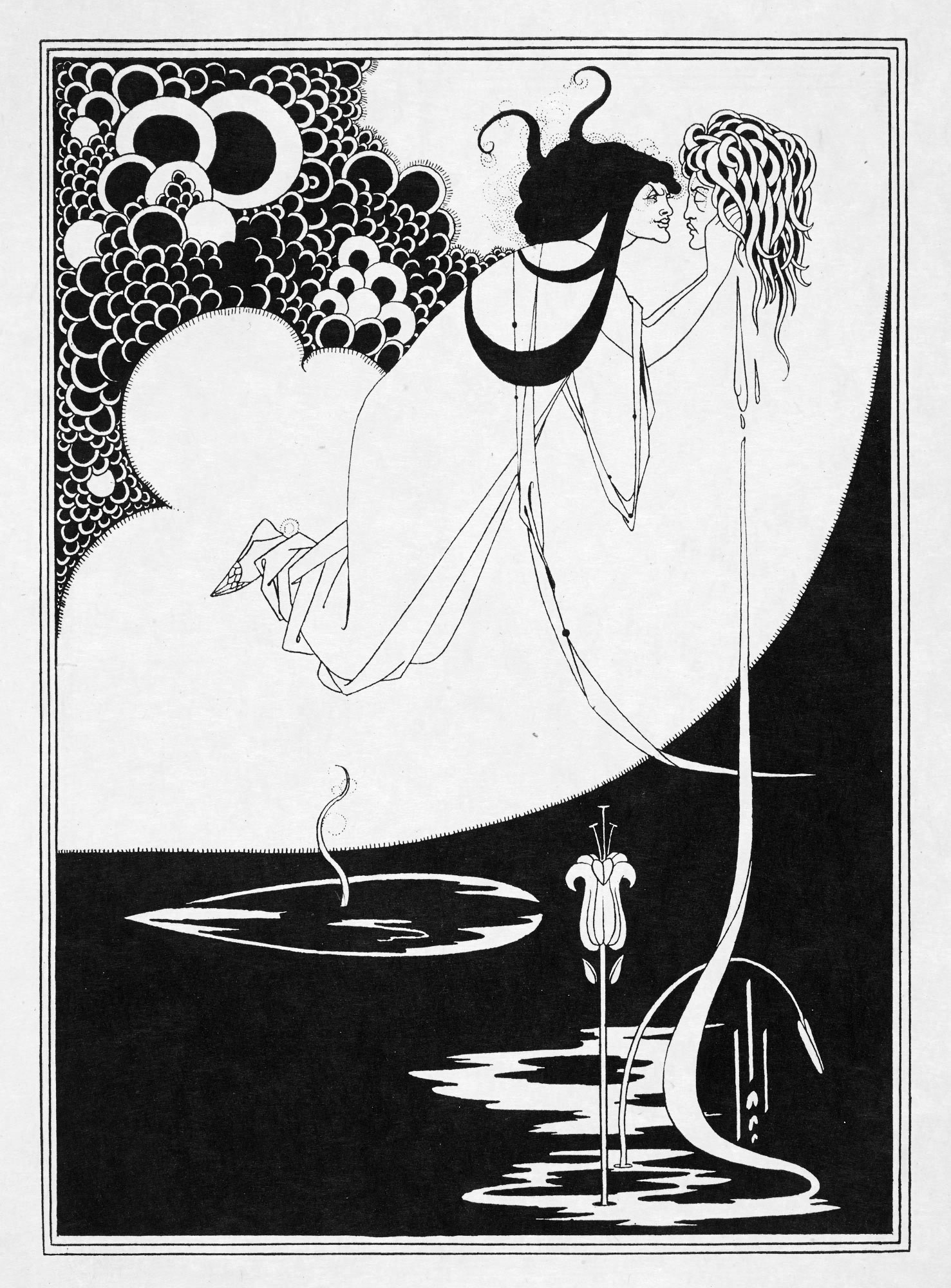 Salomé, Plate 15 by Aubrey Beardsley (not a woman, oops, see above note.)