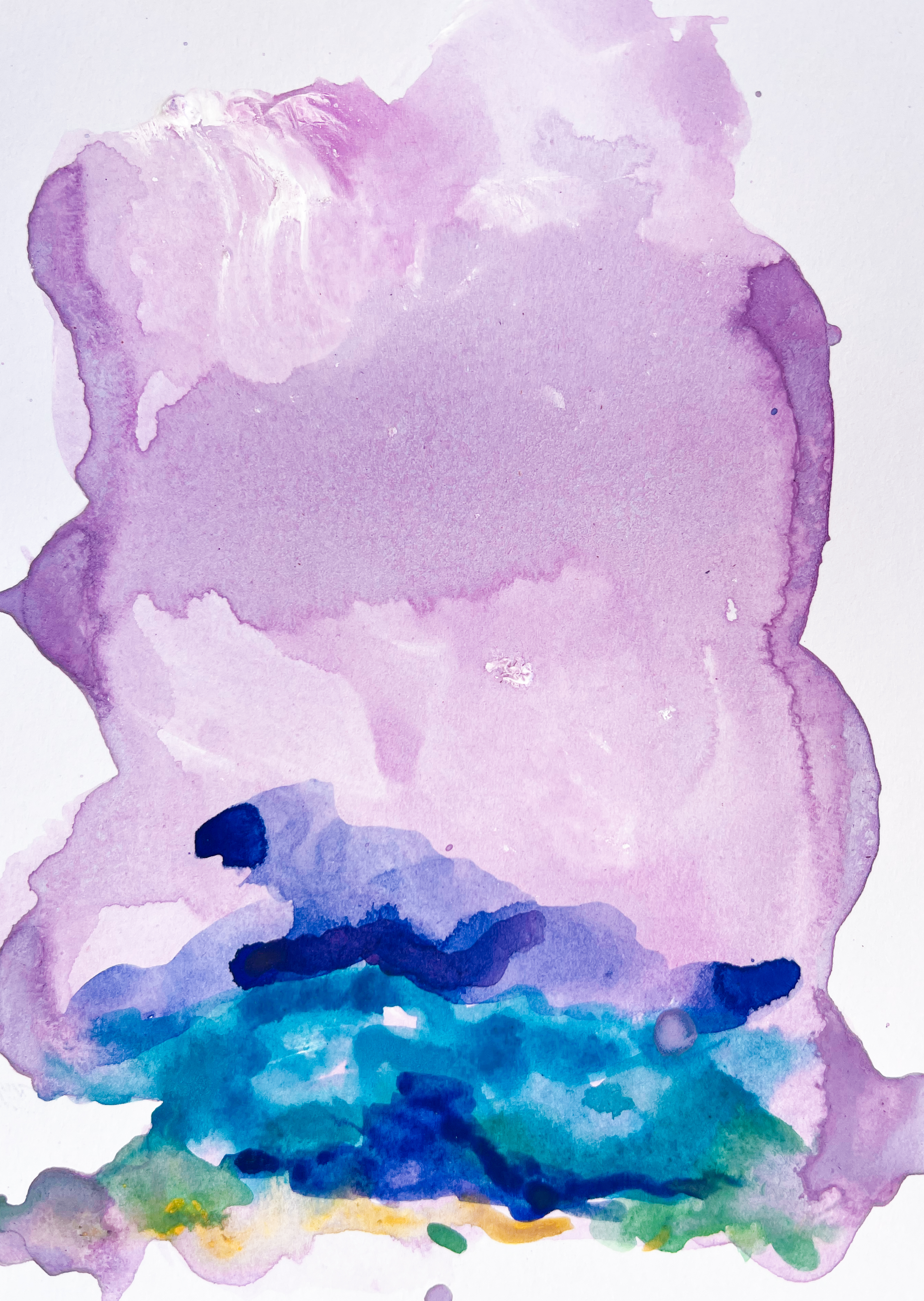 Violet Clouds Over The Sea by Stephanie Fuller