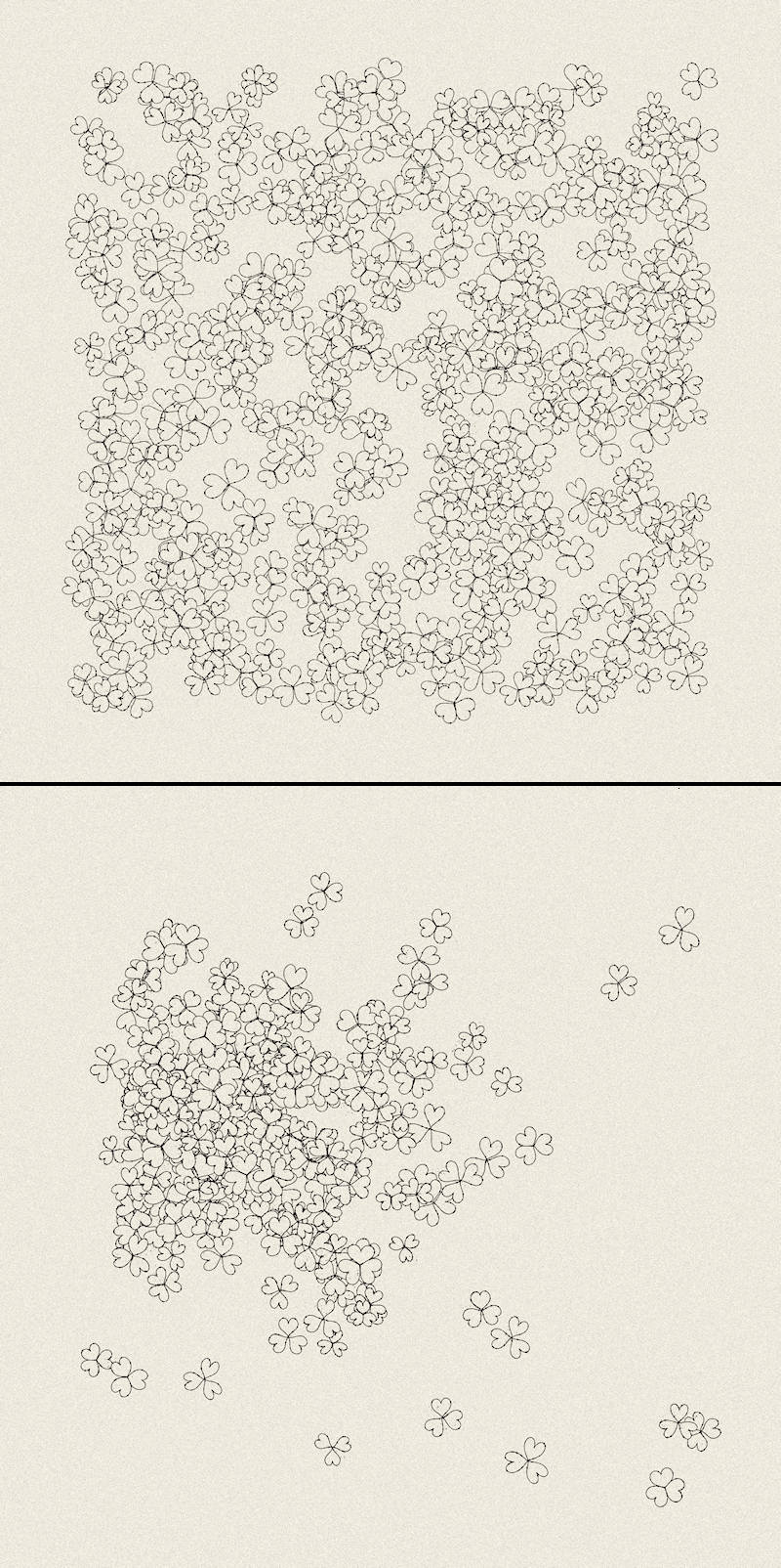 Using an attractor to make more natural looking distributions