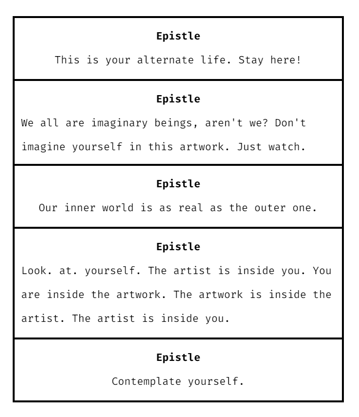 Epistle options embedded in the code