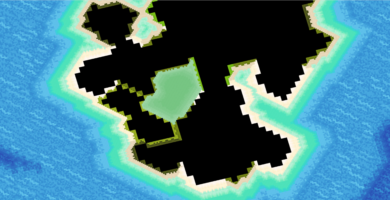 Wetland borders with different neighbouring materials.