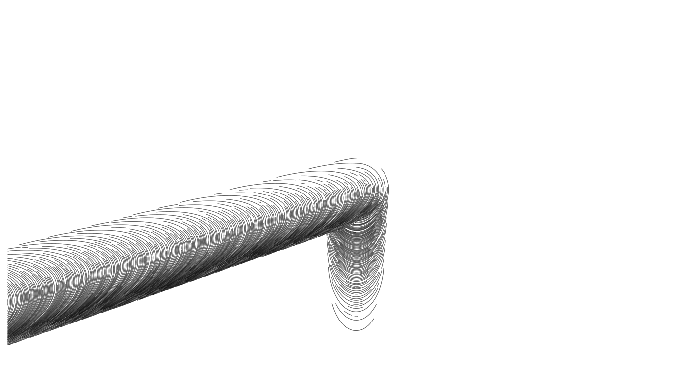 A bent cylinder drawn using a SDF