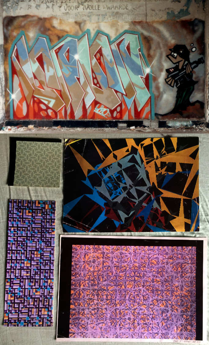 graffiti from 1989 and digital, 3D and generative works from 1988-1989