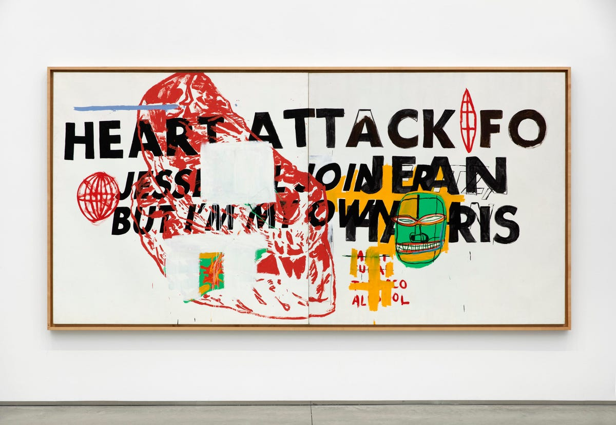 "Heart Attack" by Jean-Michel Basquiat and Andy Warhol, 1986